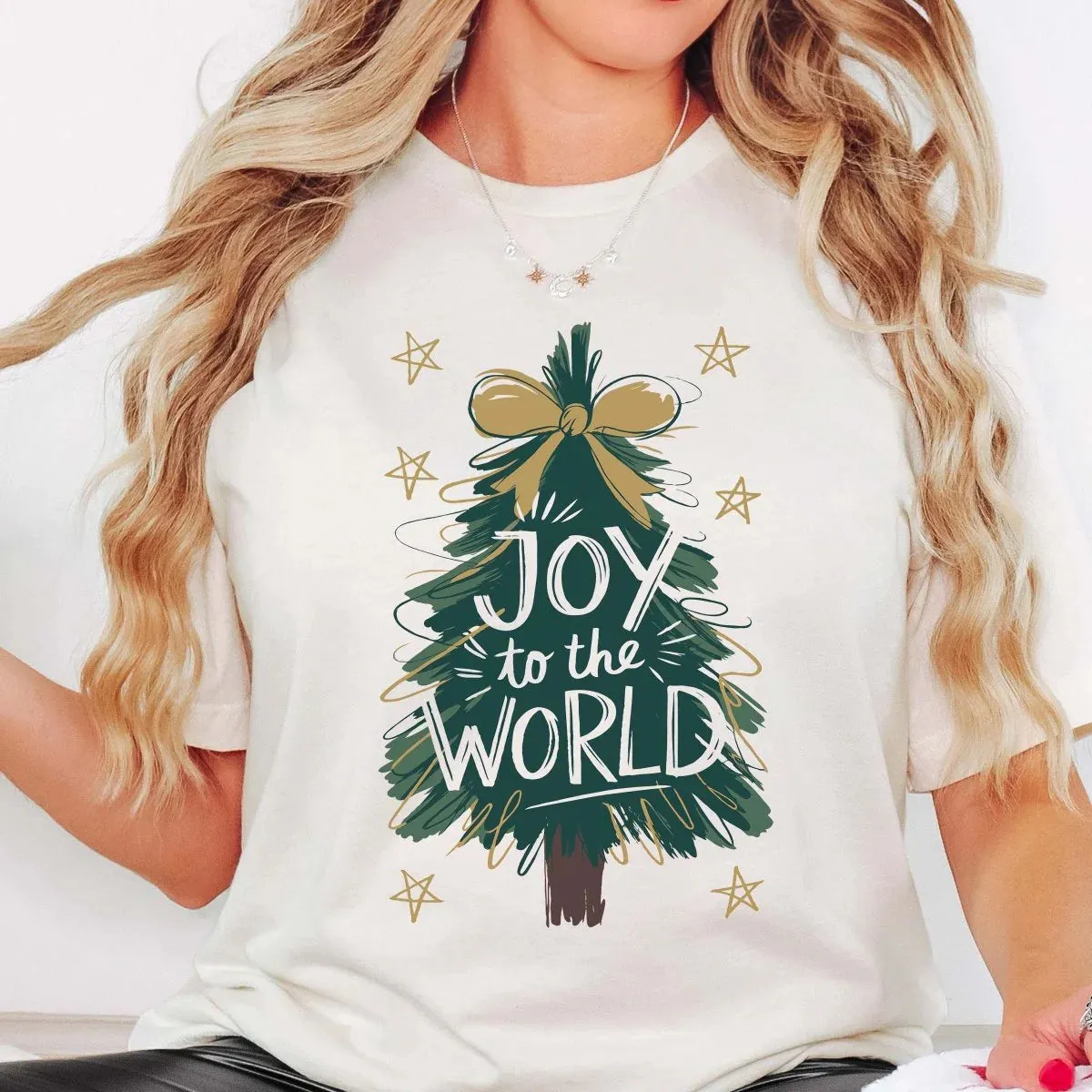 Joy To The World Tree Graphic Tee