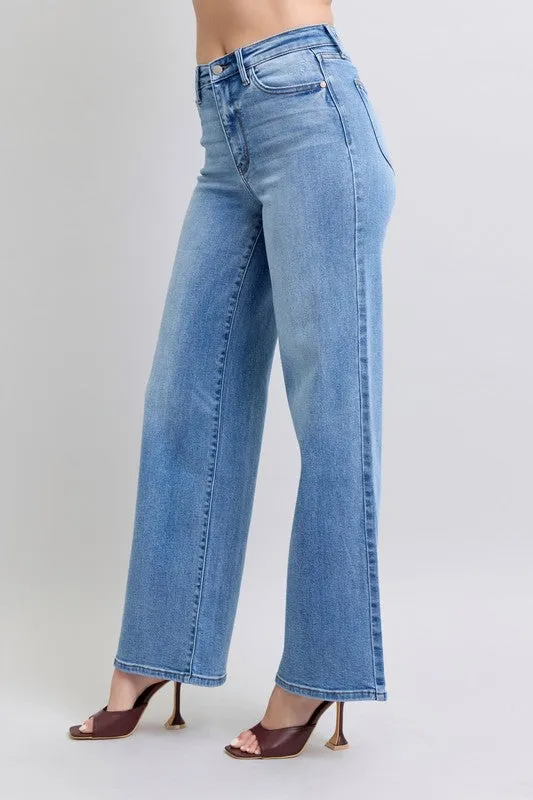 Judy Blue HW Vintage Wash Retro Wide Leg