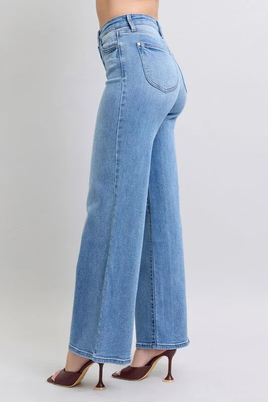 Judy Blue HW Vintage Wash Retro Wide Leg