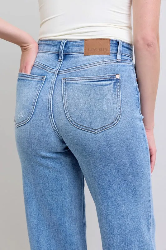 Judy Blue HW Vintage Wash Retro Wide Leg