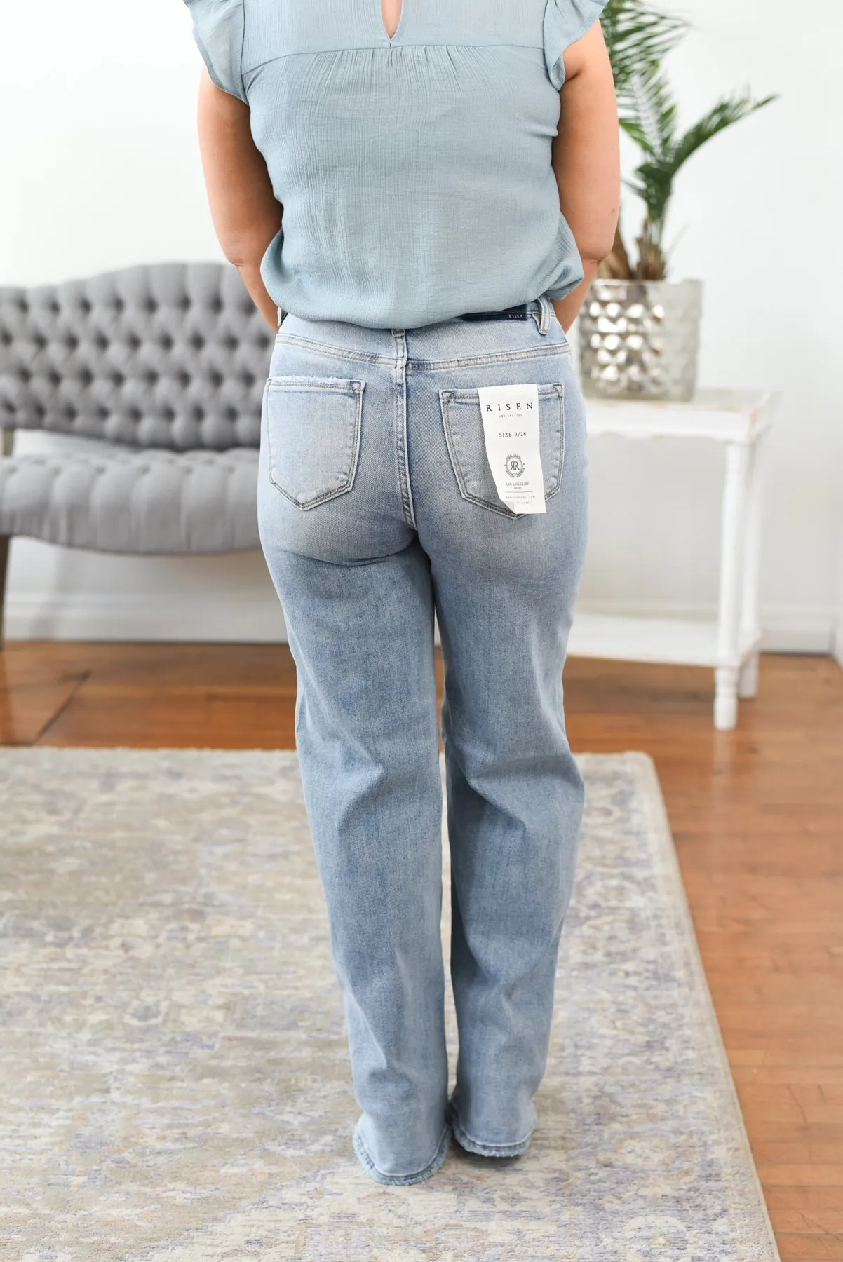 Juliane High Rise Wide Leg Risen Jeans