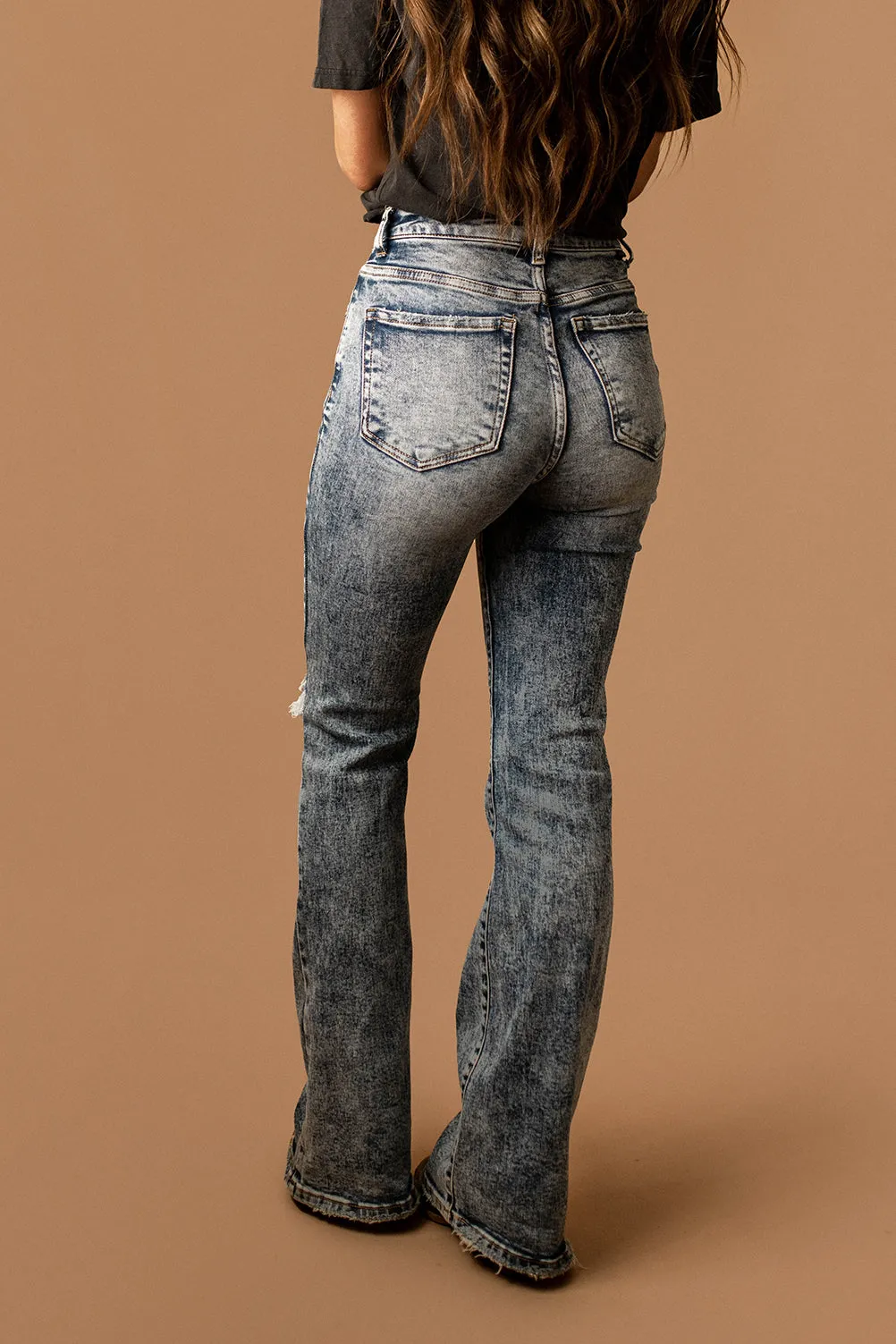Kalisa Acid Wash Flare Jeans | FINAL SALE