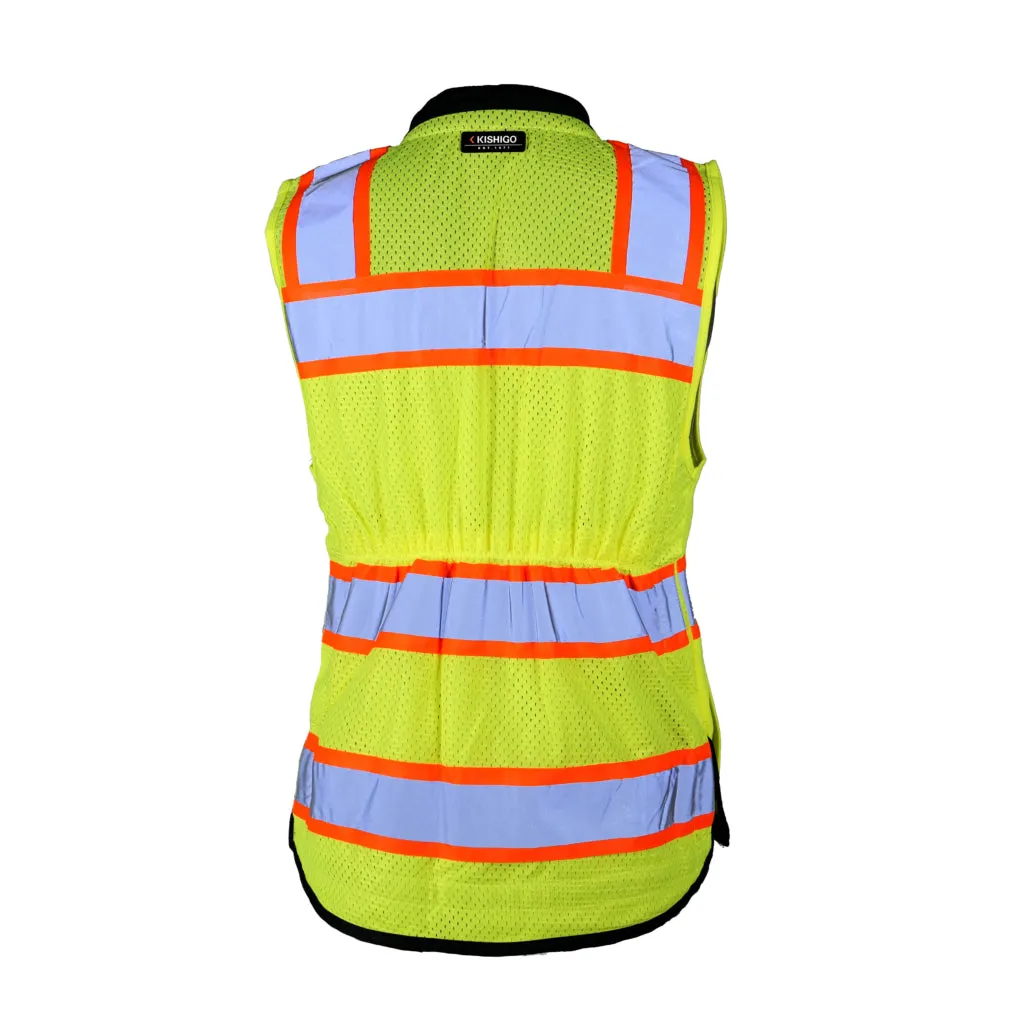 Kishigo Black Series Womens Heavy Duty Surveyors Vest, Type R Class 2