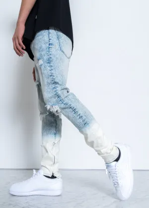 Konus Men's Acid Washed Jean in Blue