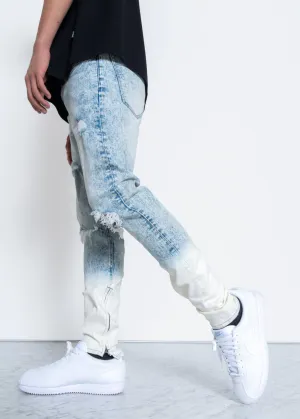 Konus Men's Acid Washed Jean in Blue