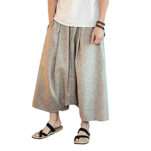 Large Size Calf-Length Pants