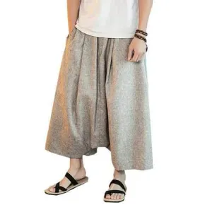Large Size Calf-Length Pants