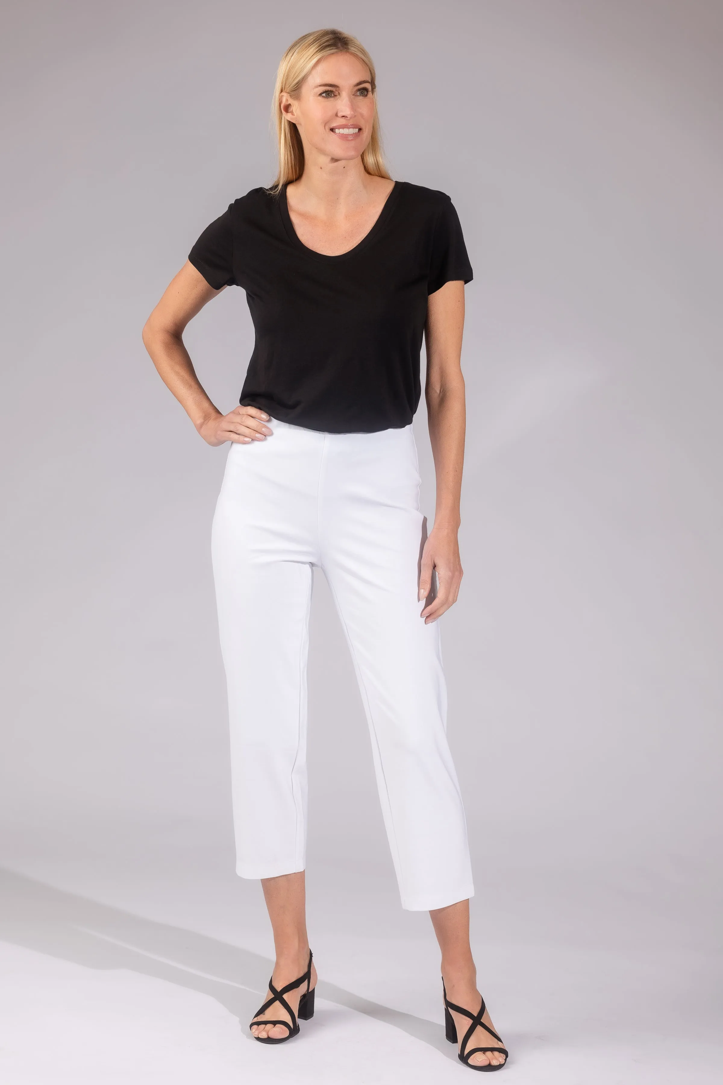 Laura Stretch Ponte Slim Straight Pants