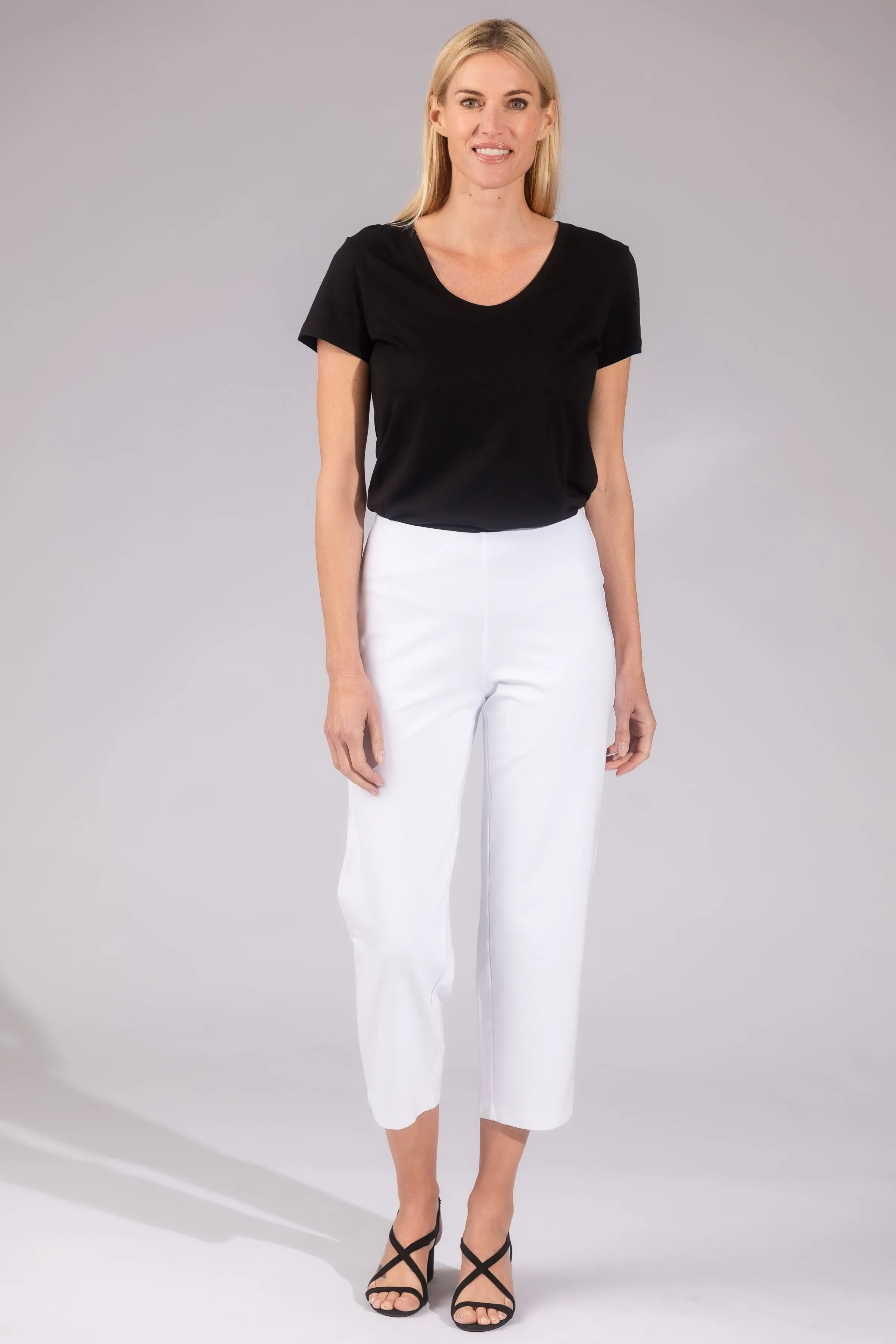 Laura Stretch Ponte Slim Straight Pants