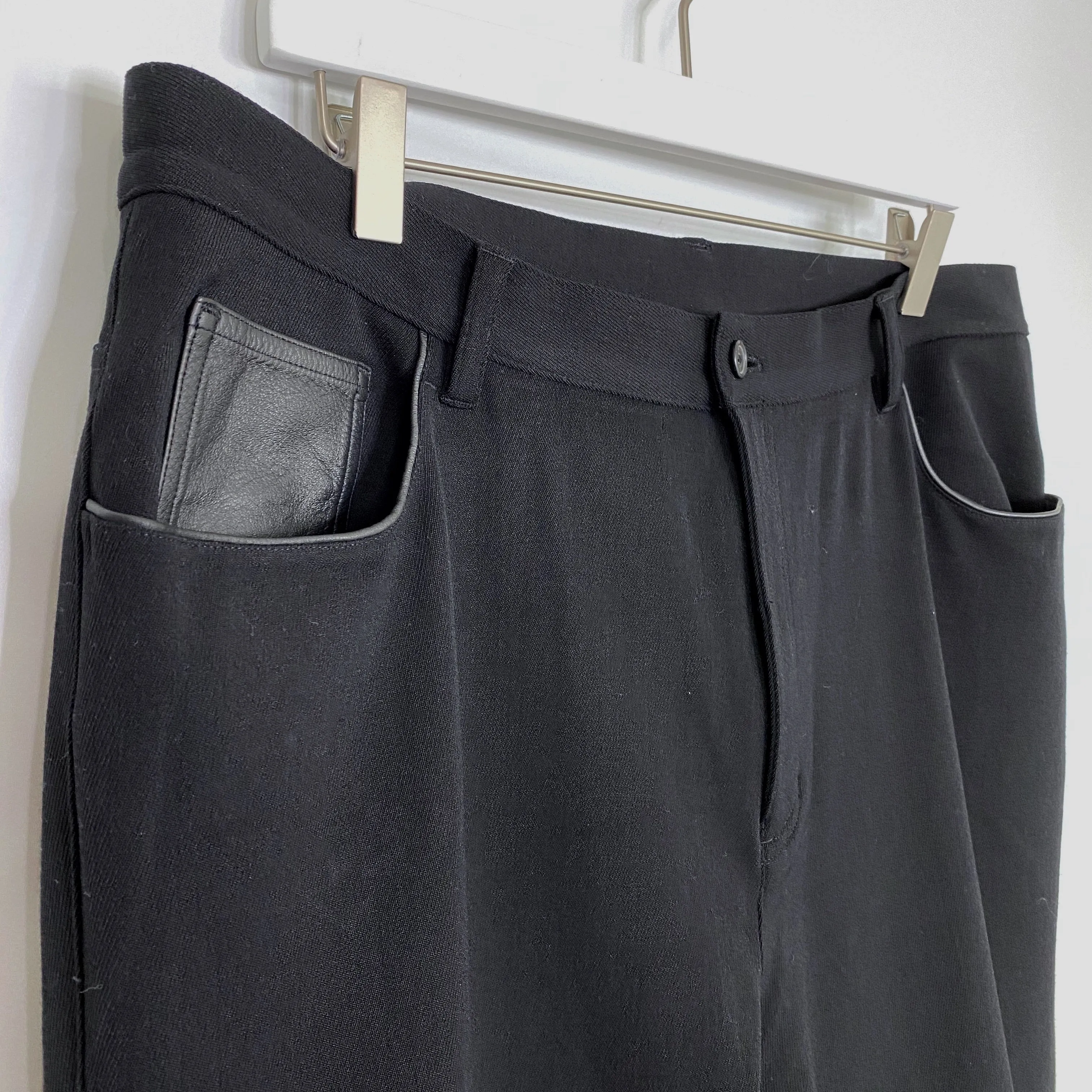 Lauren Ralph Lauren Black Wool Blend Tapered Leg Pants