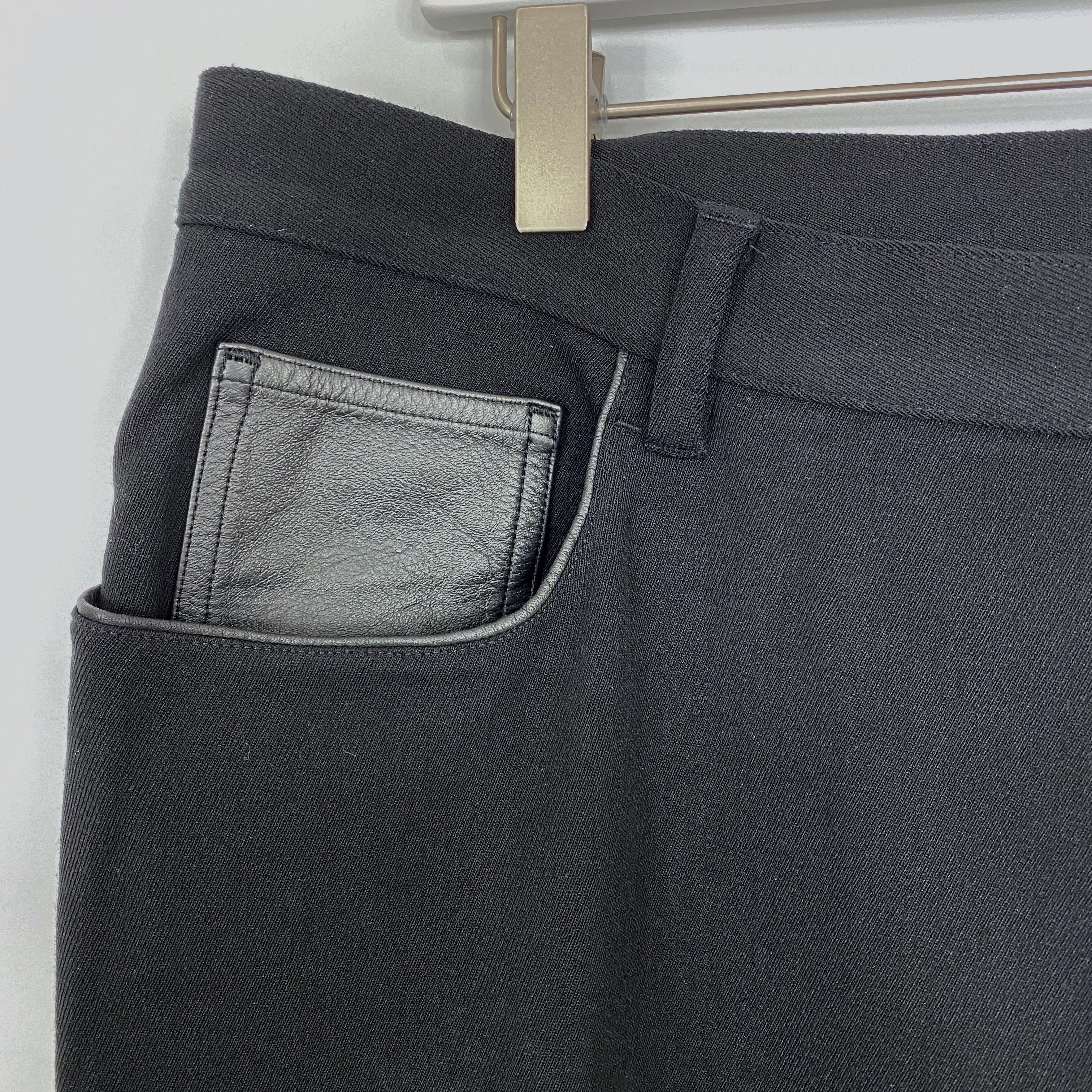 Lauren Ralph Lauren Black Wool Blend Tapered Leg Pants