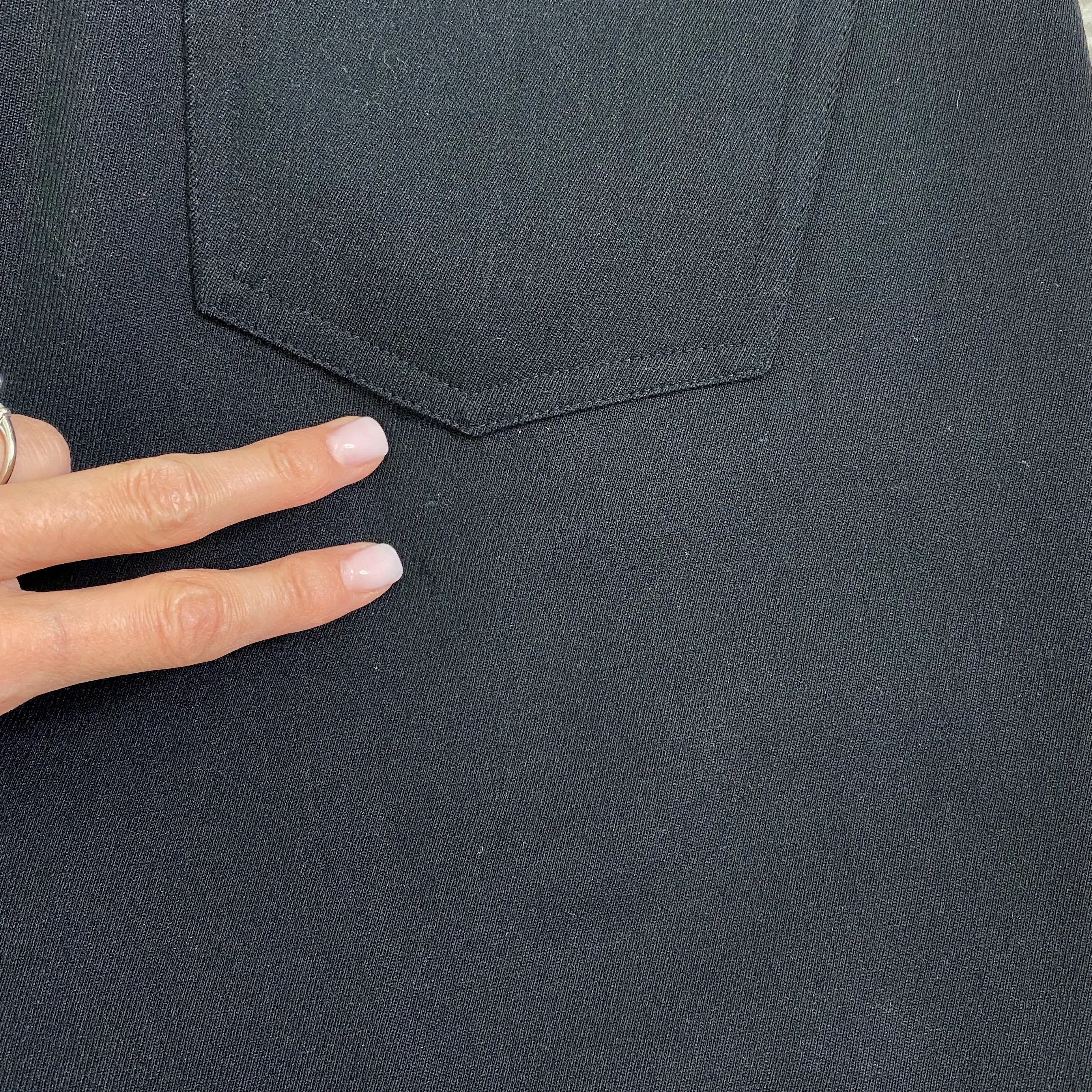 Lauren Ralph Lauren Black Wool Blend Tapered Leg Pants