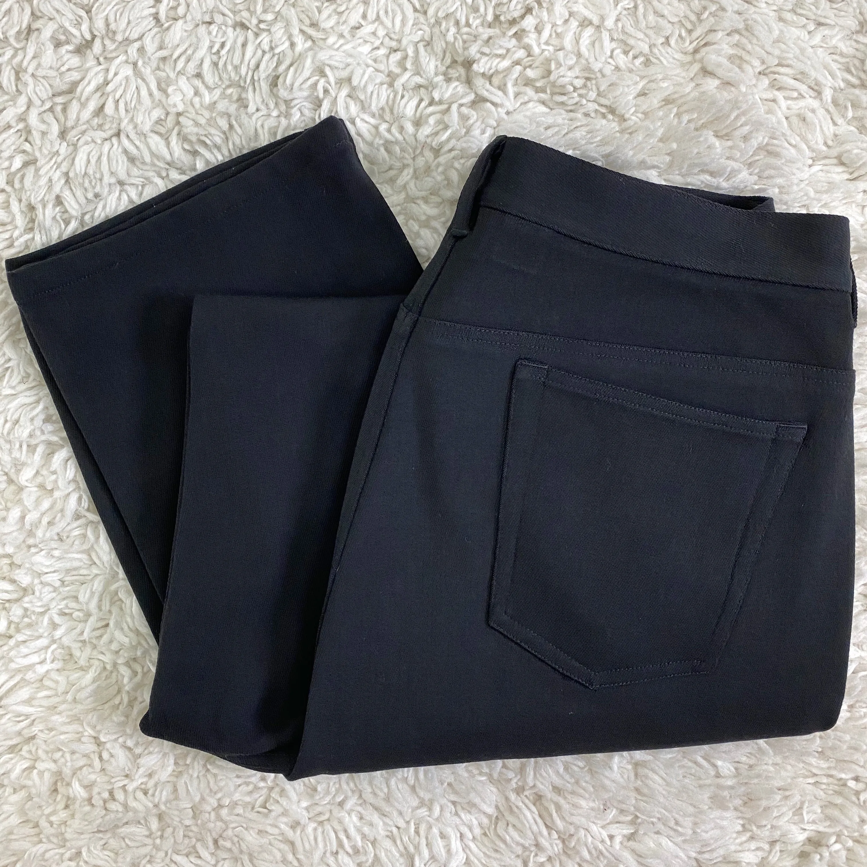 Lauren Ralph Lauren Black Wool Blend Tapered Leg Pants
