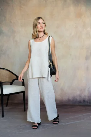 Lenore Linen Pants (Light Buff)