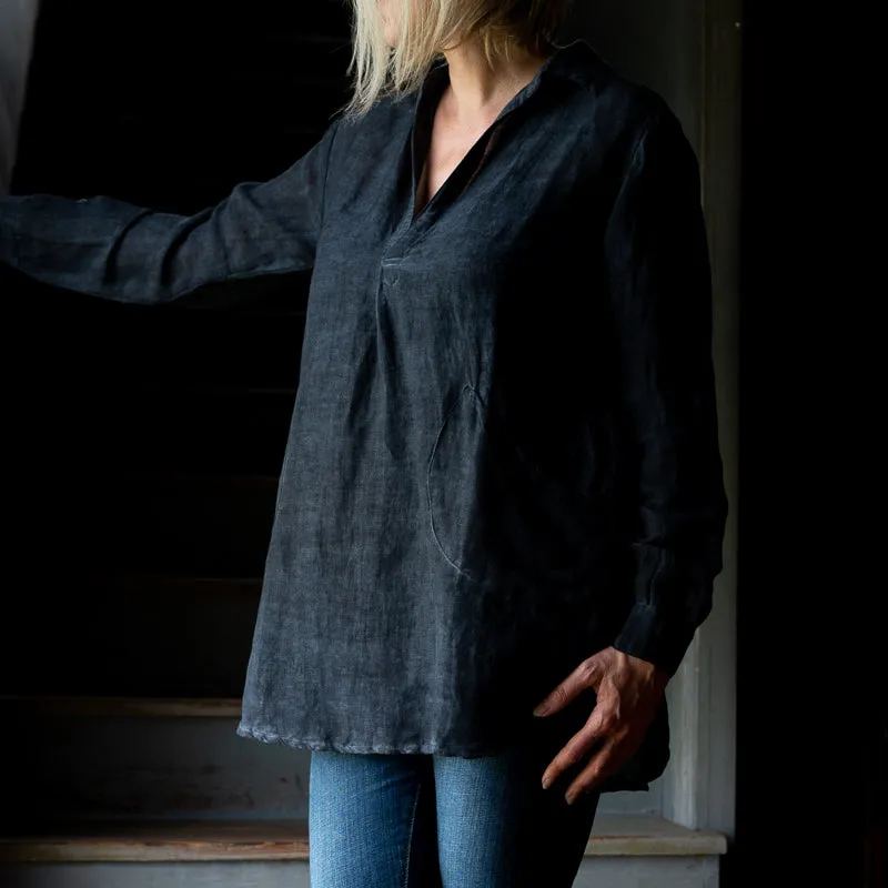 Linen Artist Top | Black