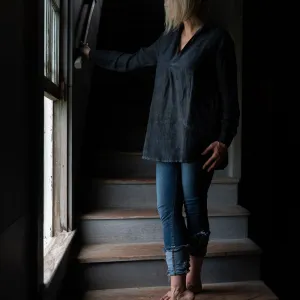 Linen Artist Top | Black