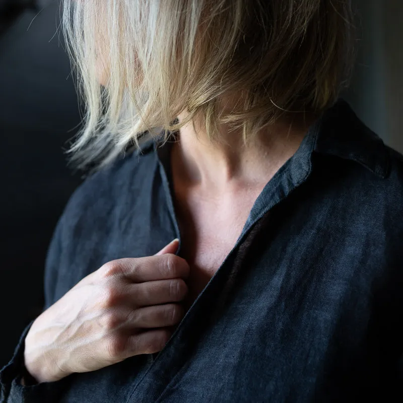 Linen Artist Top | Black