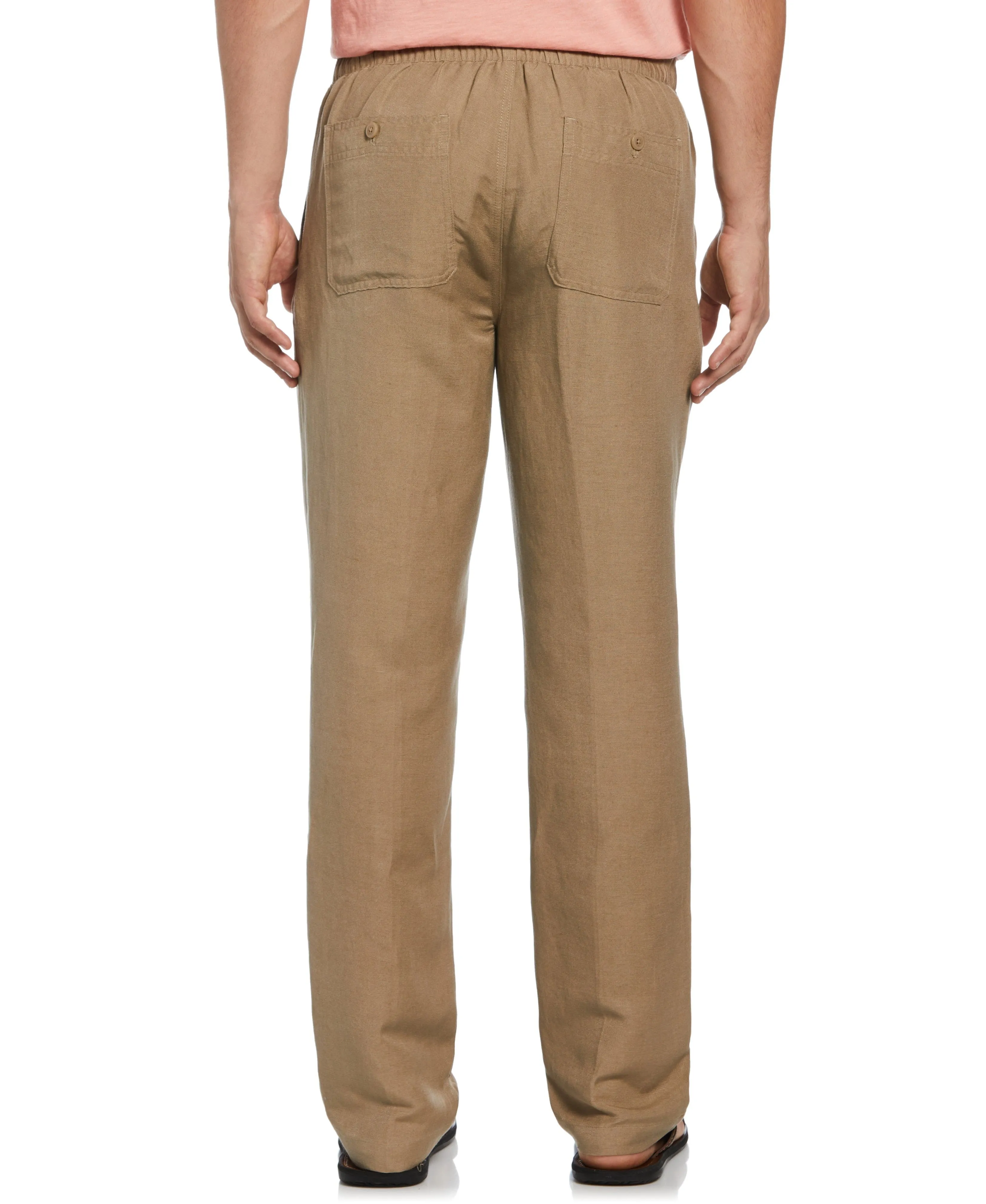 Linen-Blend Core Drawstring Pants