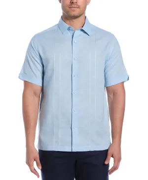 Linen Blend Embroidered Panel Shirt