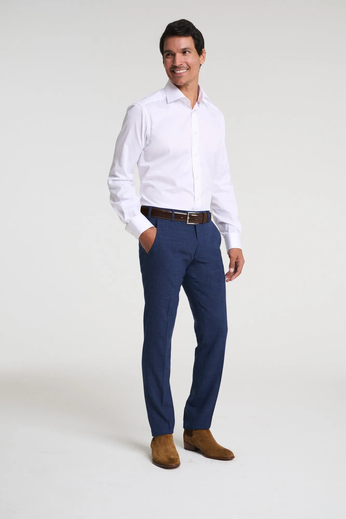 Linen Stretch Travel Pant - Navy
