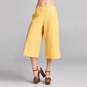 Linen Wide Leg Culottes with Pockets
