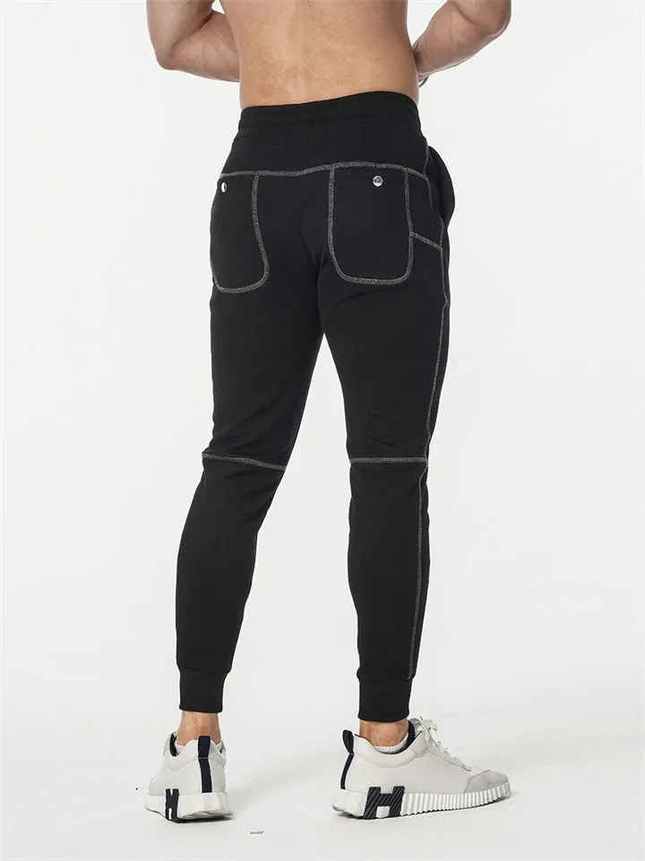 Male Autumn Casual Slim Fit Stretch Sweat Pants