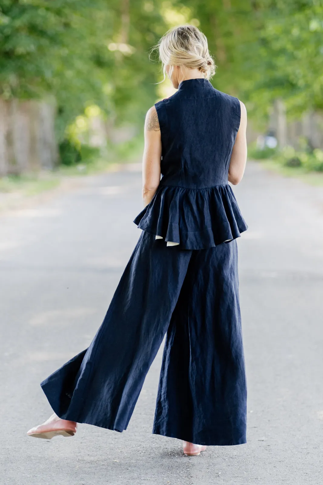 Maxi Catherine Trousers, Night Navy