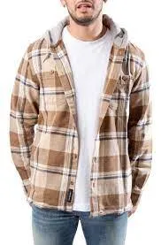 Men's Lopes Hooded Plaid Buttondown Flannel