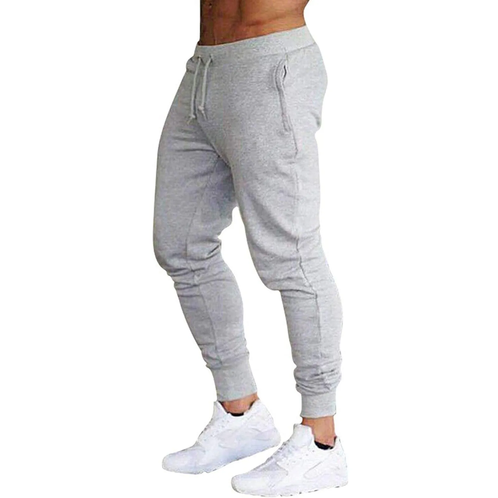 Men's Workout Stretch High Waist Slim Fit Sweatpants