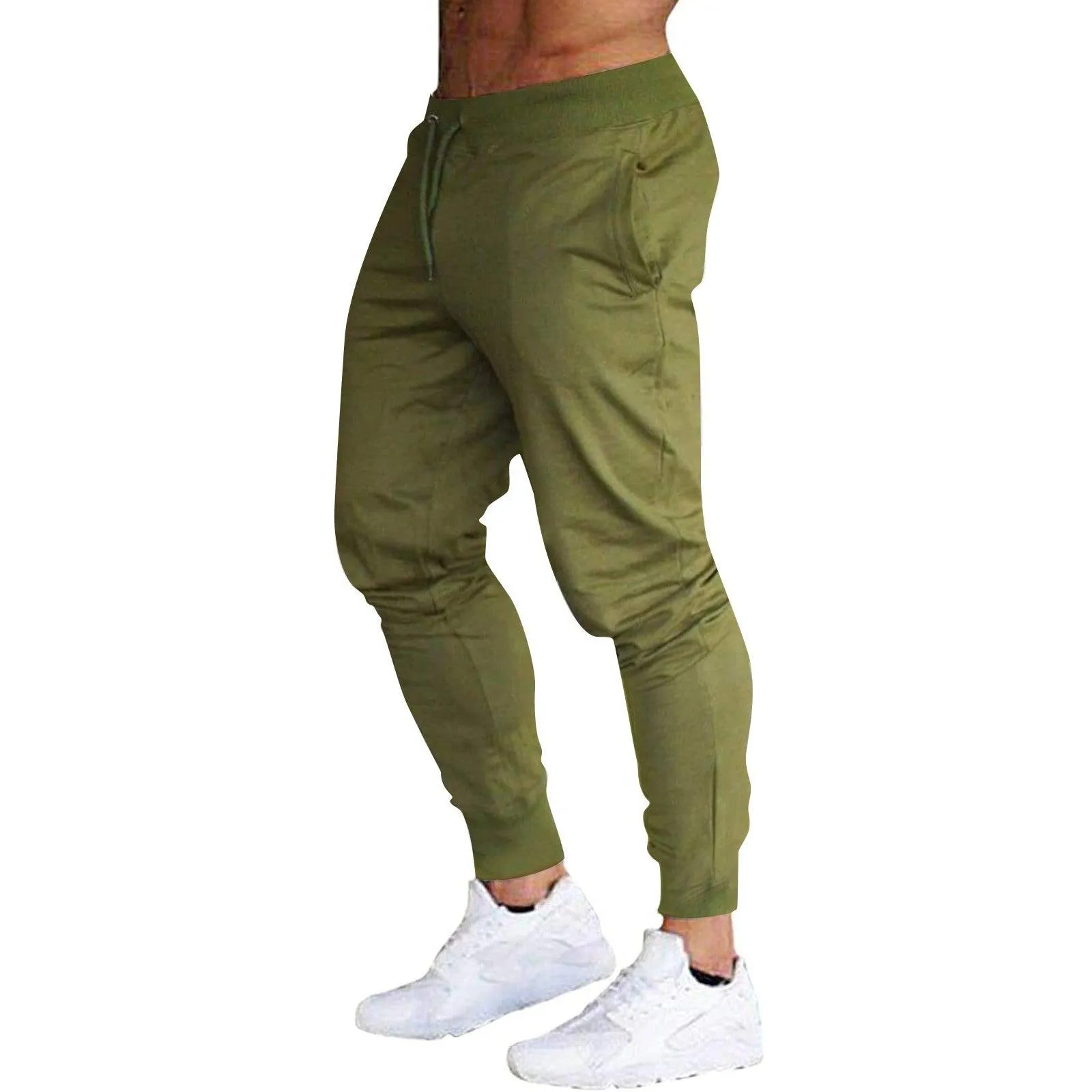 Men's Workout Stretch High Waist Slim Fit Sweatpants