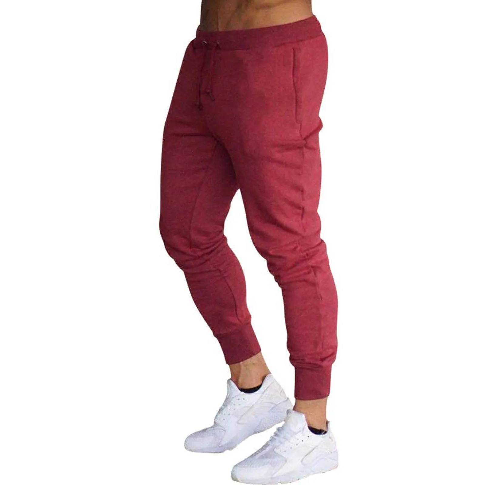 Men's Workout Stretch High Waist Slim Fit Sweatpants