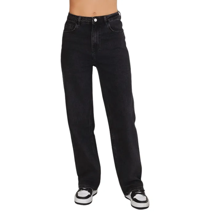 Merlo Washed Black Straight Leg Jeans