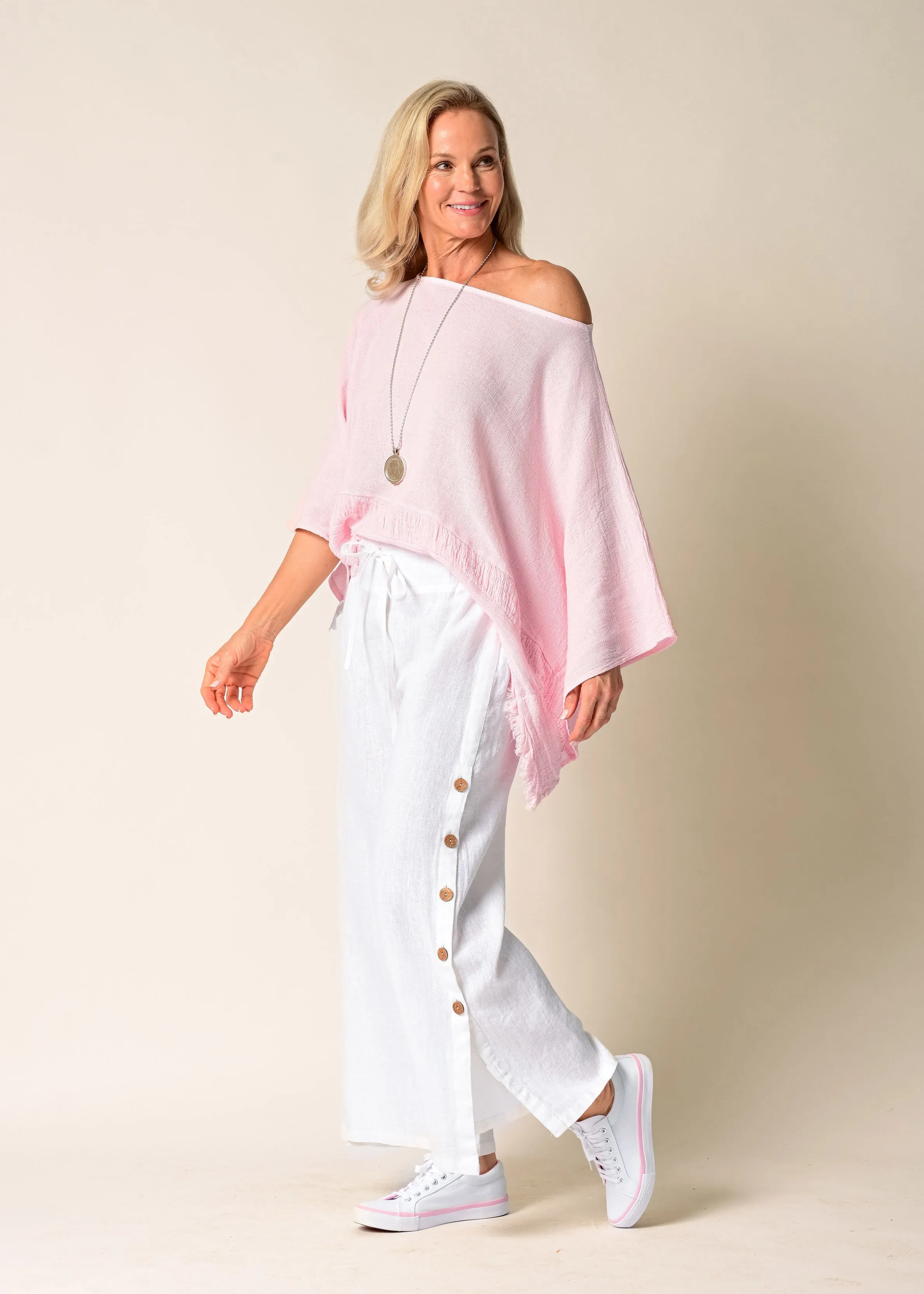 Mileta Linen Pant in Winter White
