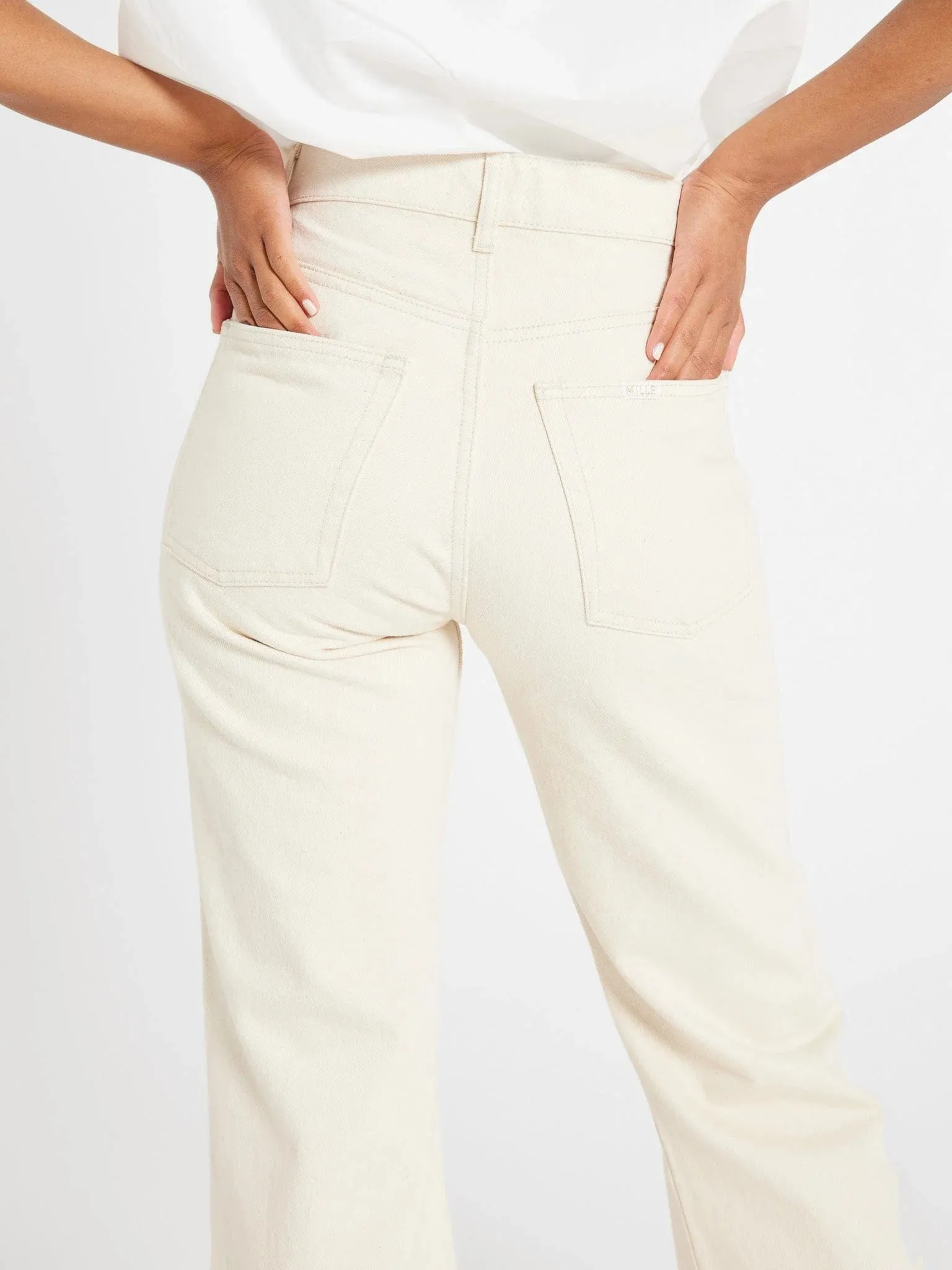 Mille - Ashton High Rise Wide Leg Flare Jean (Sand)