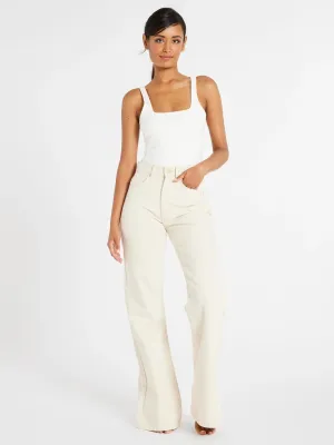 Mille - Ashton High Rise Wide Leg Flare Jean (Sand)