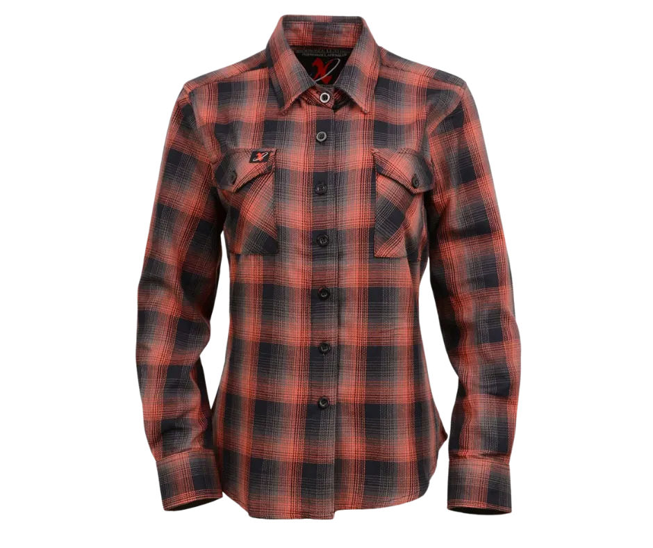 Milwaukee Ladies Black/Rust Flannel CLOSEOUT