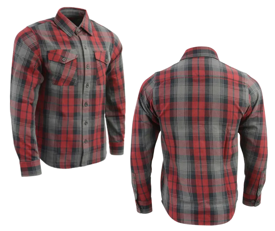 Milwaukee Plaid Red/Gray/Black Flannel Shirt