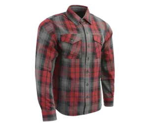 Milwaukee Plaid Red/Gray/Black Flannel Shirt