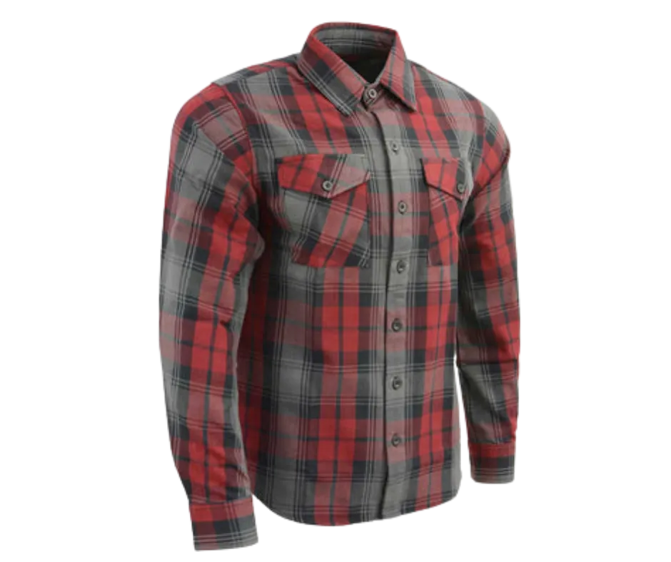 Milwaukee Plaid Red/Gray/Black Flannel Shirt