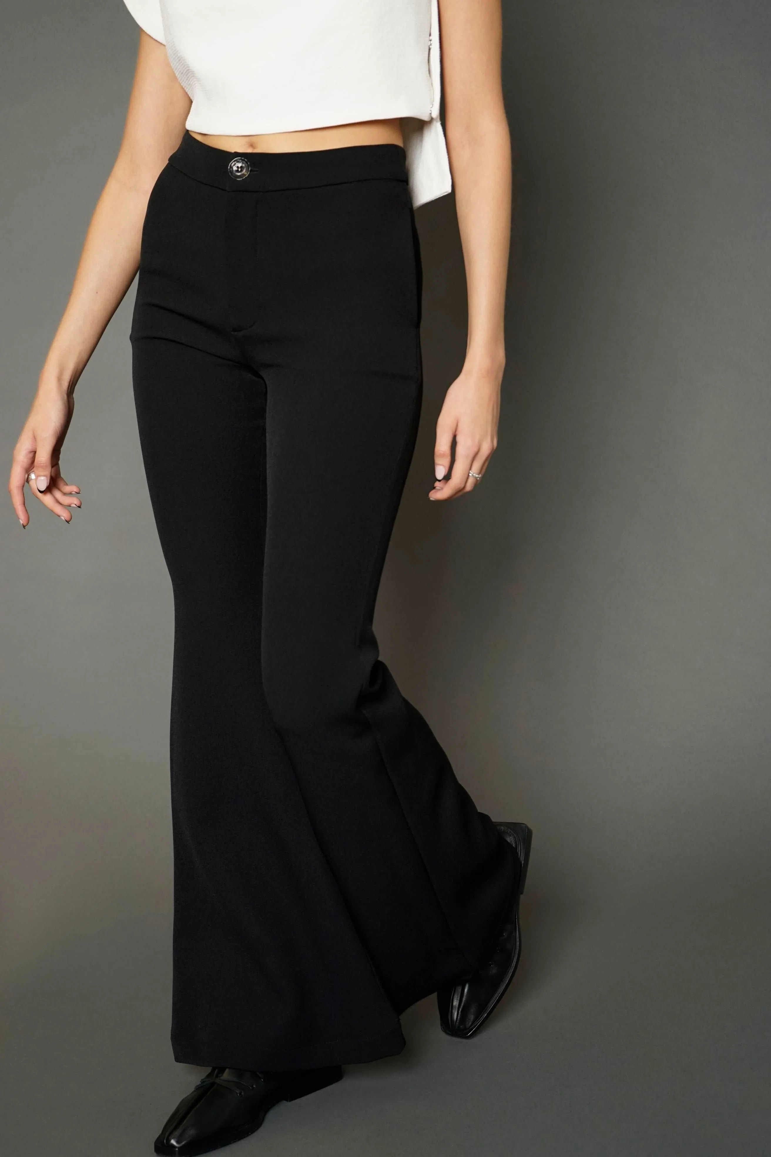 Miranda Black Flared Pants
