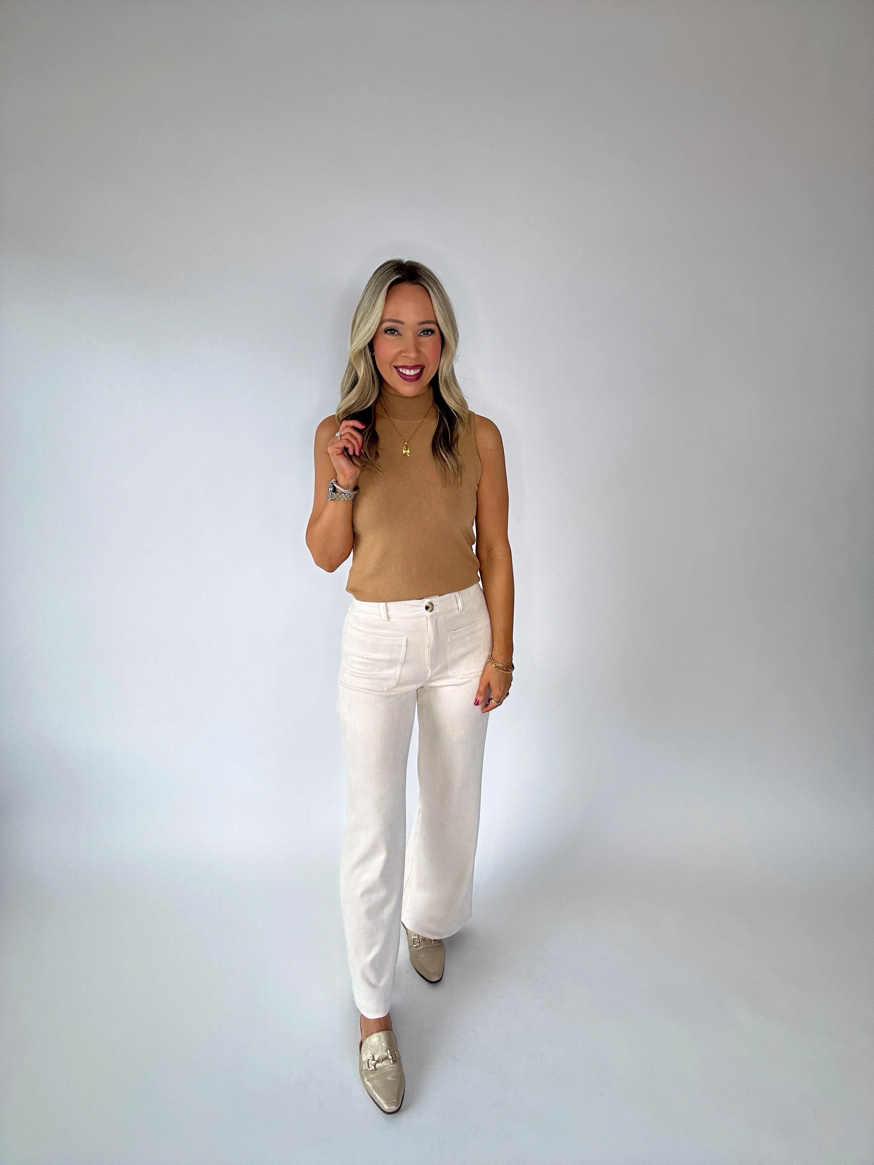 Moneymaker Wide Leg Pants - Cream