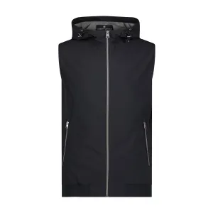Navy Performance Vest with Hood