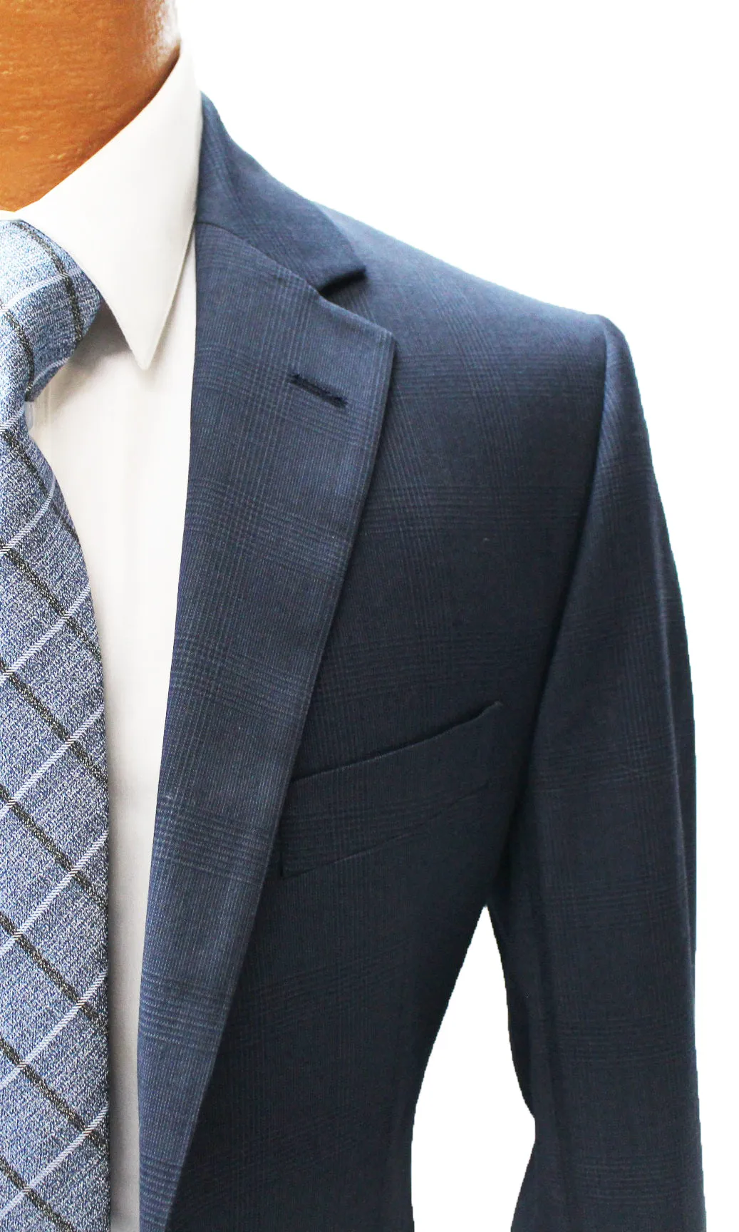 Navy Windowpane Modern Fit Suit