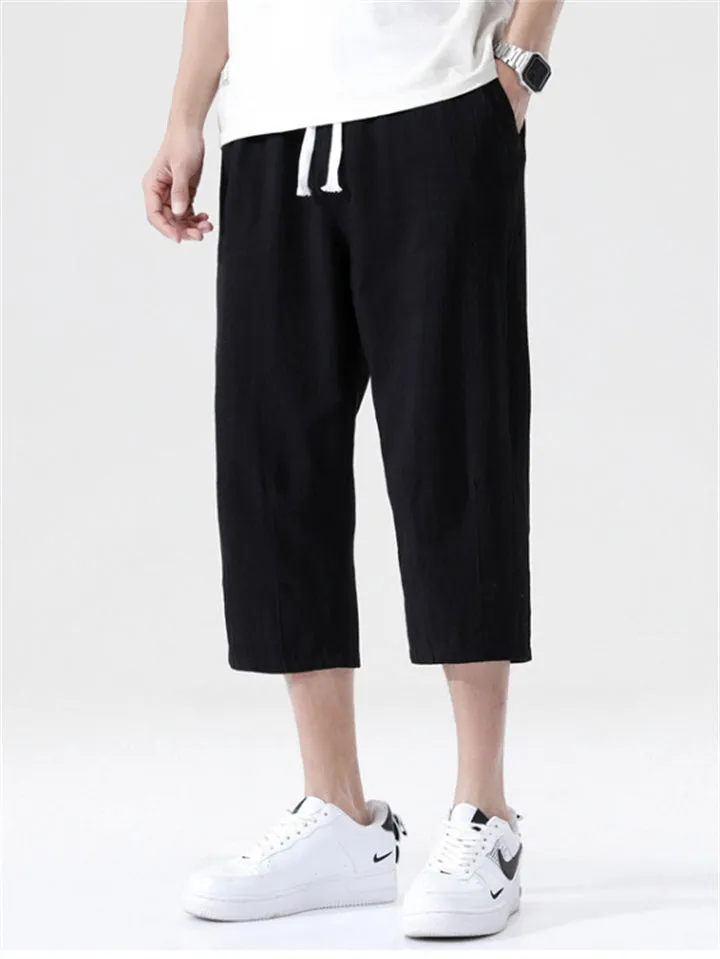 New Arrival Casual Strap Loose Linen Pants