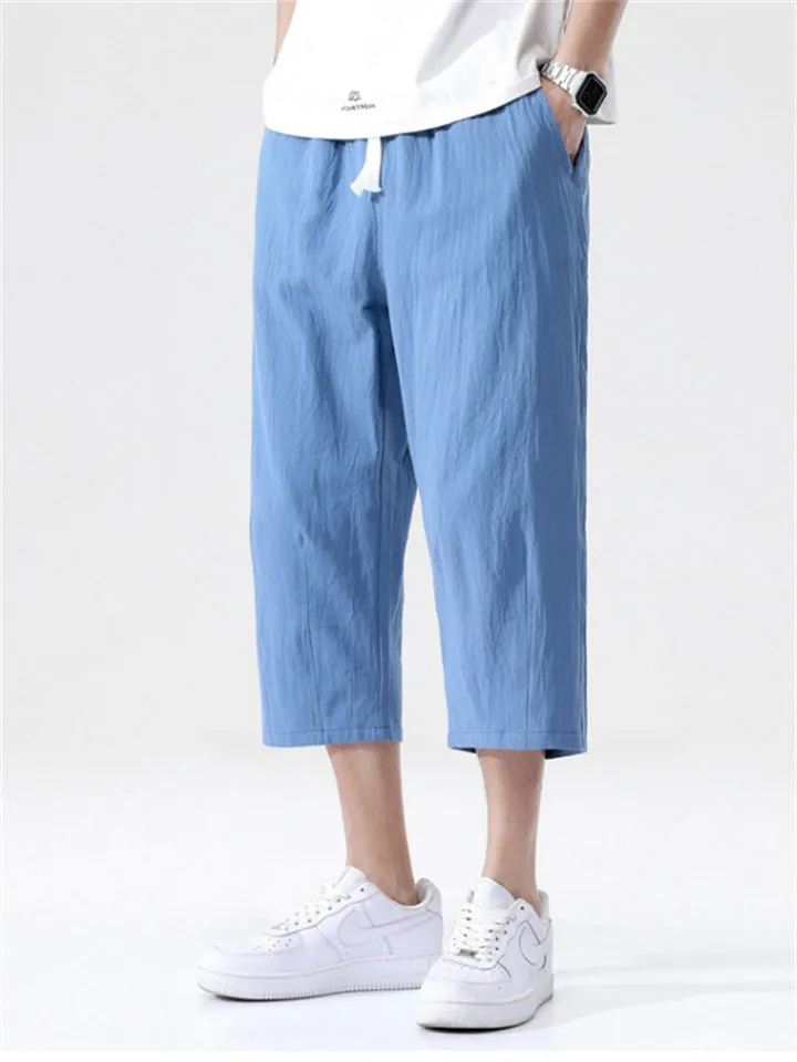 New Arrival Casual Strap Loose Linen Pants