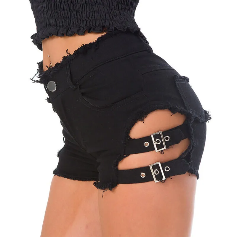 Nightclub Bar High Waisted Jean Shorts Women's Denim Shorts