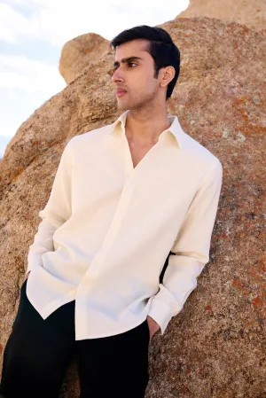 Nyoma Woollen Shirt- MAN (Ivory)
