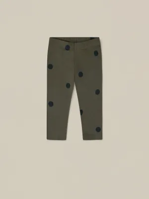 Olive Dots Leggings