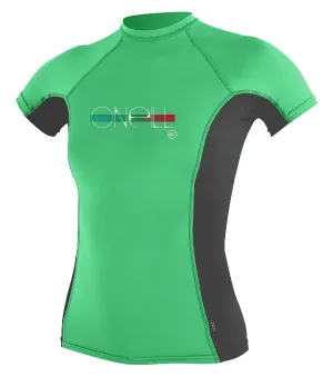 O'Neill - Girls Skins S/S Rash Vest - Green