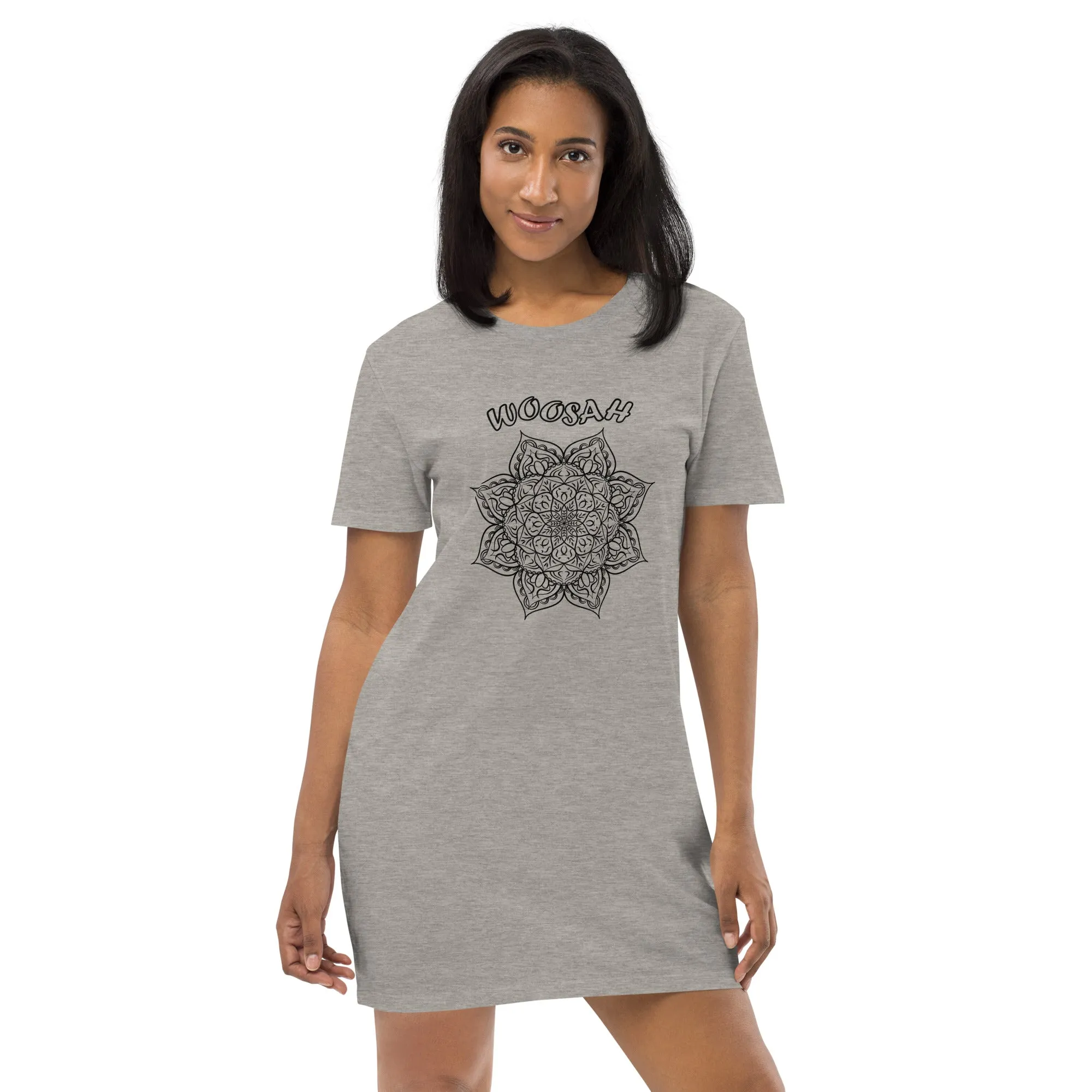 Organic Cotton T-Shirt Dress - Heather Grey